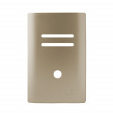 Placa p/ 2 Interruptores + Furo 4x2 - Novara Champanhe